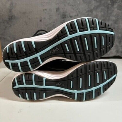 Ryka Dash 3 Walking Shoes Athletic Comfort Training Black Blue Womens 9M New