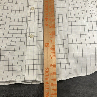 Banana Republic Shirt Mens Extra Large White Black Button Up Long Sleeve Slim