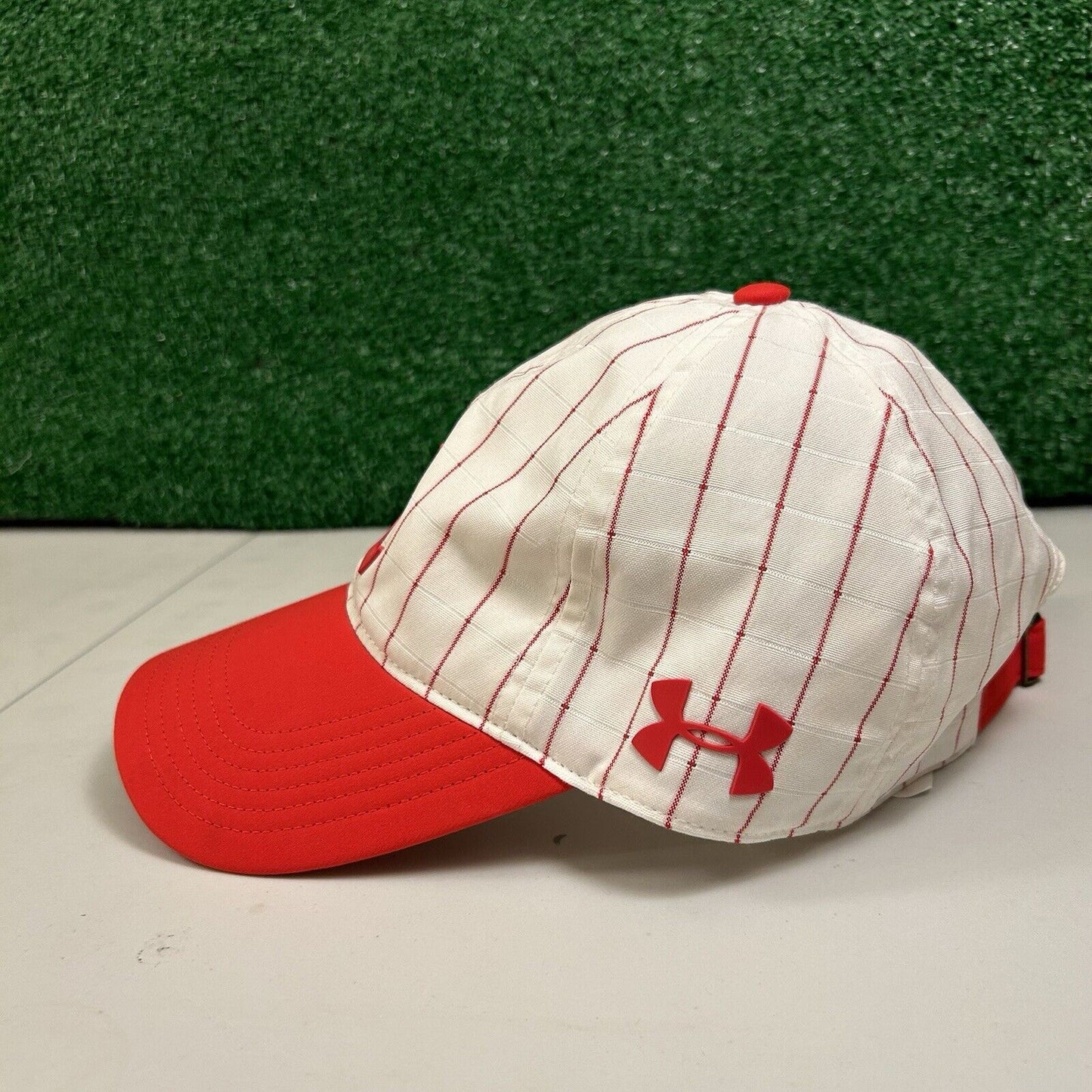 St Louis Cardinals Hat Cap Mens Strapback White Red Pinstripe Cooperstown MLB