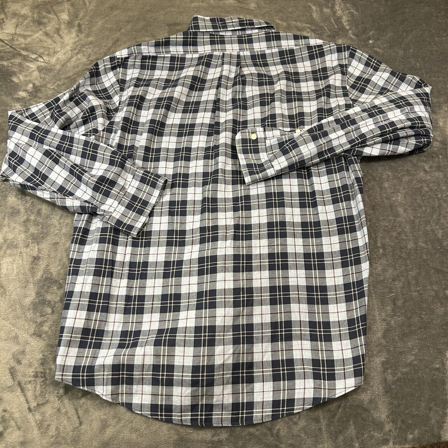 Brooks Brothers Regent Shirt Mens Extra Large Blue Plaid Button Up Long Sleeve