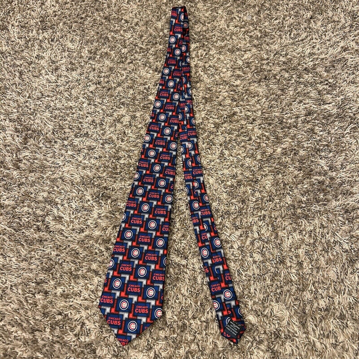 Chicago Cubs Tie Mens Necktie Blue Red Baseball MLB Silk 57" Work
