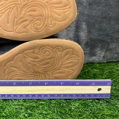 Born BOC Wedge Sandals Womens 10 M Blue Leather Suede Slip On Casual Cork Summer