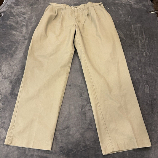 Dickies Chino Pants Mens 34x32" Brown Straight Work Canvas Wrokwear Casual