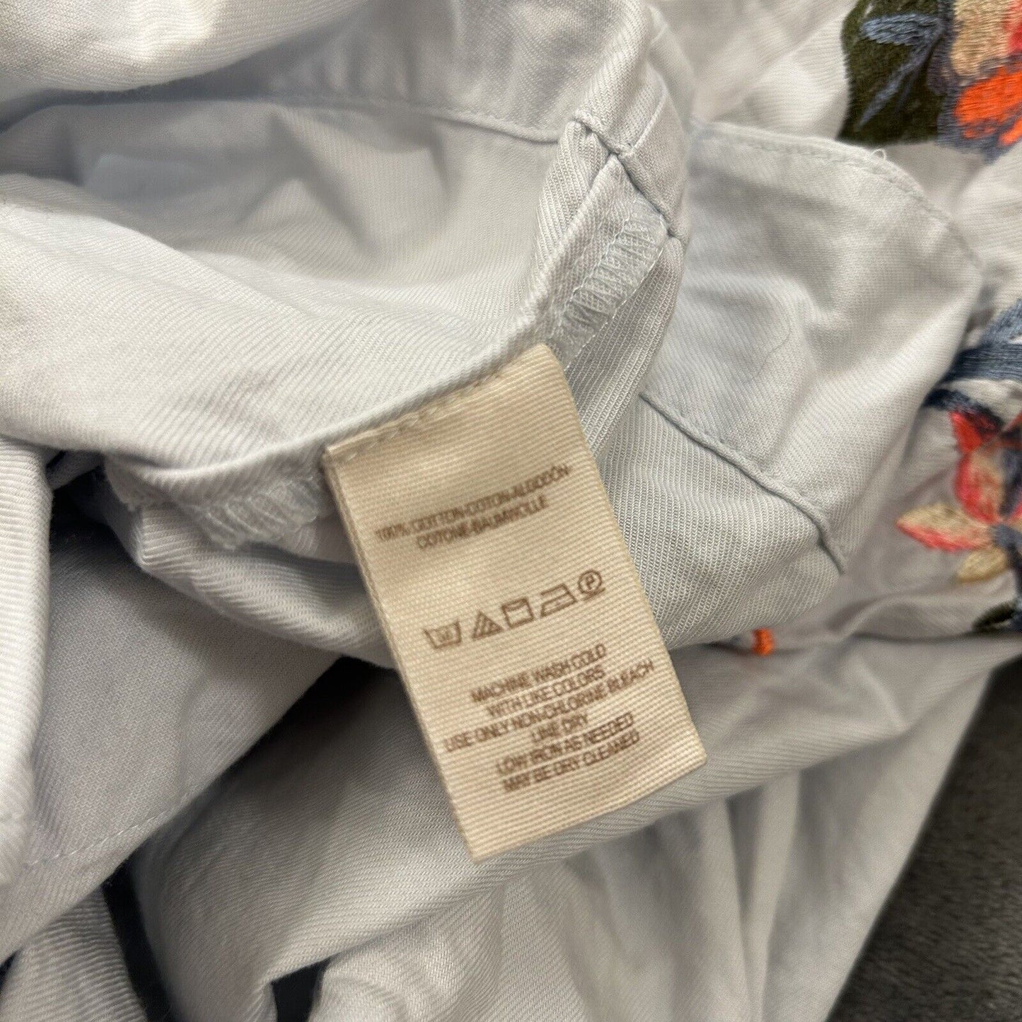 Free People Dress Womens Extra Small Light Blue Fleur Du Jour Embroidered Floral