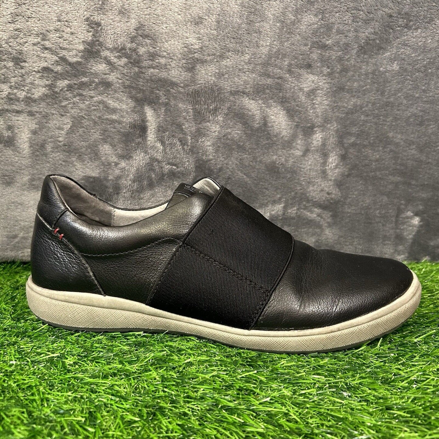 Josef Seibel Damen Womens 9 Black Leather Shoes Sneakers Casual Slip On Fashion