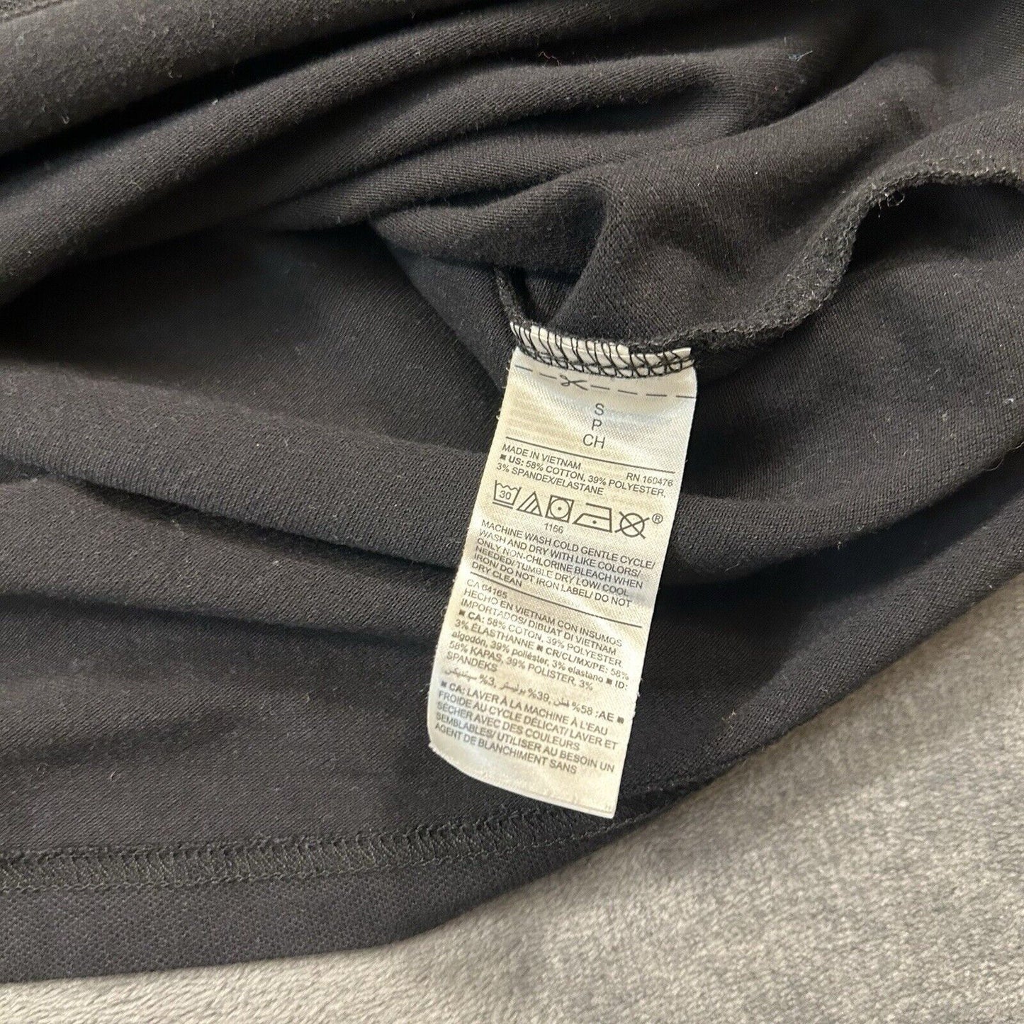 Old Navy Polo Shirt Mens Small Black Short Sleeve Golf Casual Work Flex