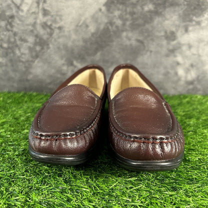 SAS Simplify Loafer Womens 8.5 S Burgundy Leather Shoes Slip On Casual Comfort