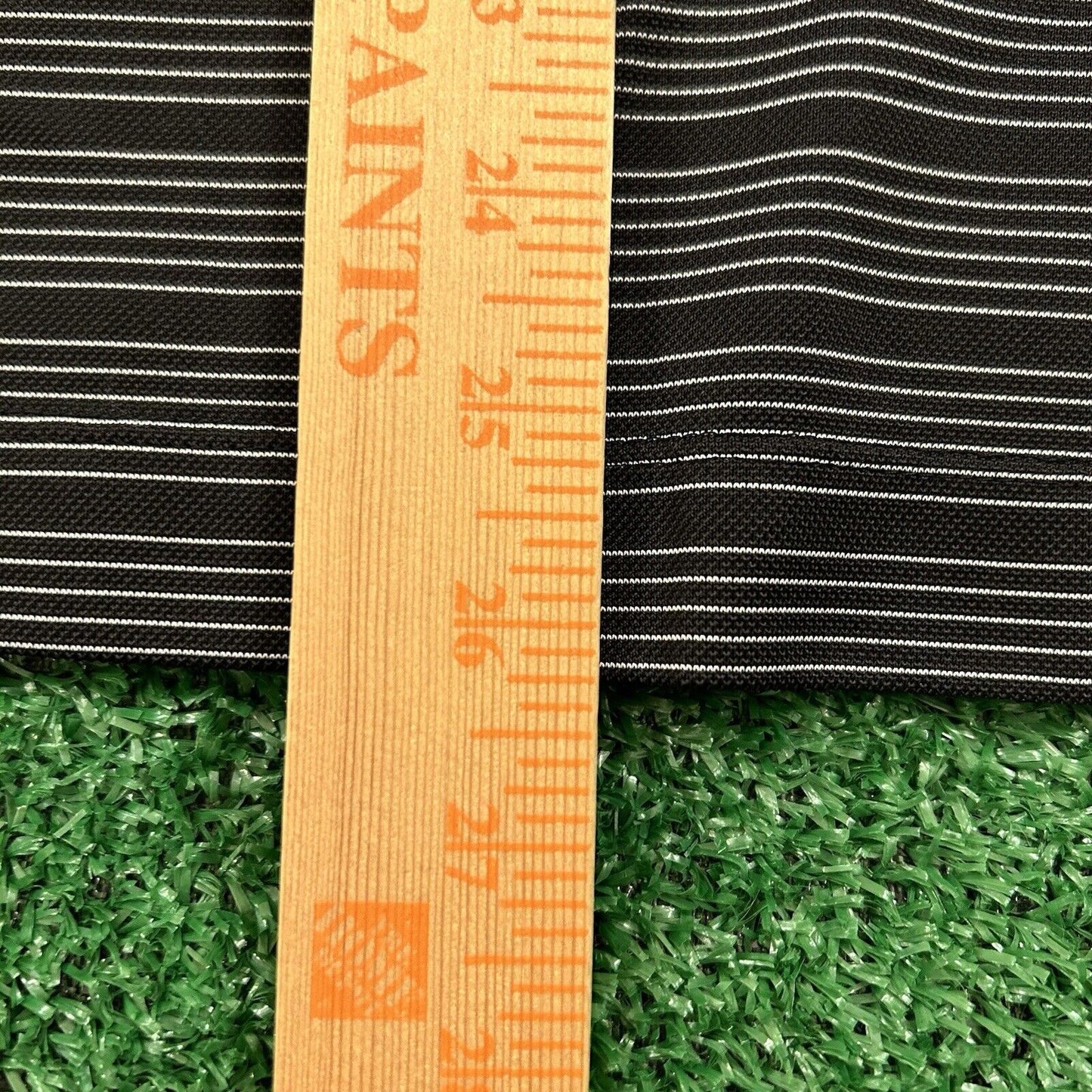 Nike Golf Polo Shirt Mens Medium Black White Striped Short Sleeve Dri-fit Preppy