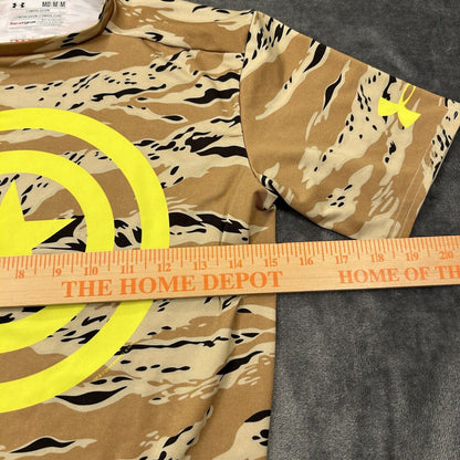 Under Armour Marvel Shirt Mens Medium Brown Black Camo Compression Heatgear Gym