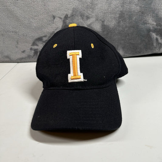 Iowa Hawkeyes Hat Cap Mens 7 1/4 Black Yellow NCAA The Z Hat Zephyr Fitted