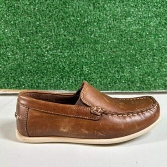 Florsheim Kids Brown Leather Slip On Loafers Casual Dress Shoes Comfort Size 1M