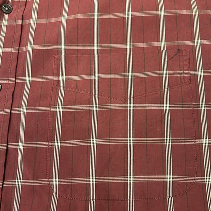 Ralph Lauren Shirt Mens Large Red Check Button Up Long Sleeve Kimbell Casual