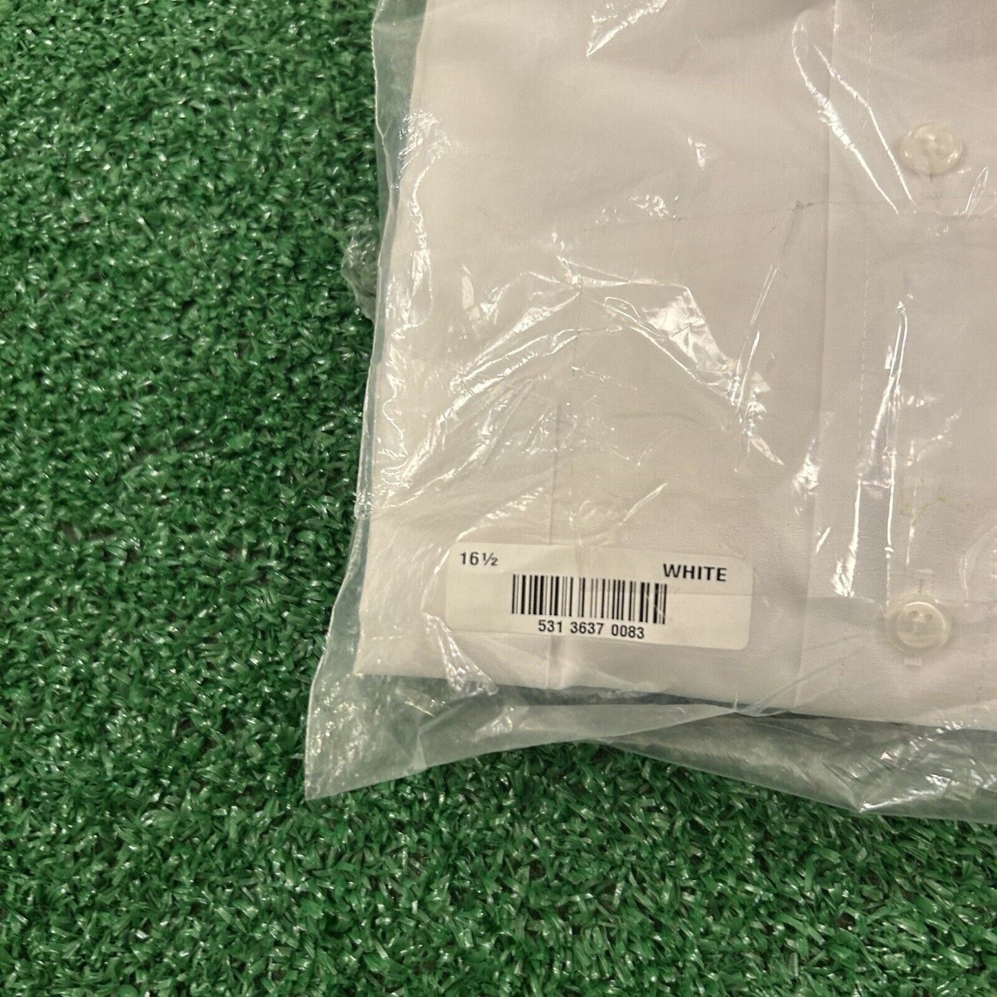 Stafford Super Shirt Mens 16.5 White Athletic Fit Button Up Short Sleeve NEW