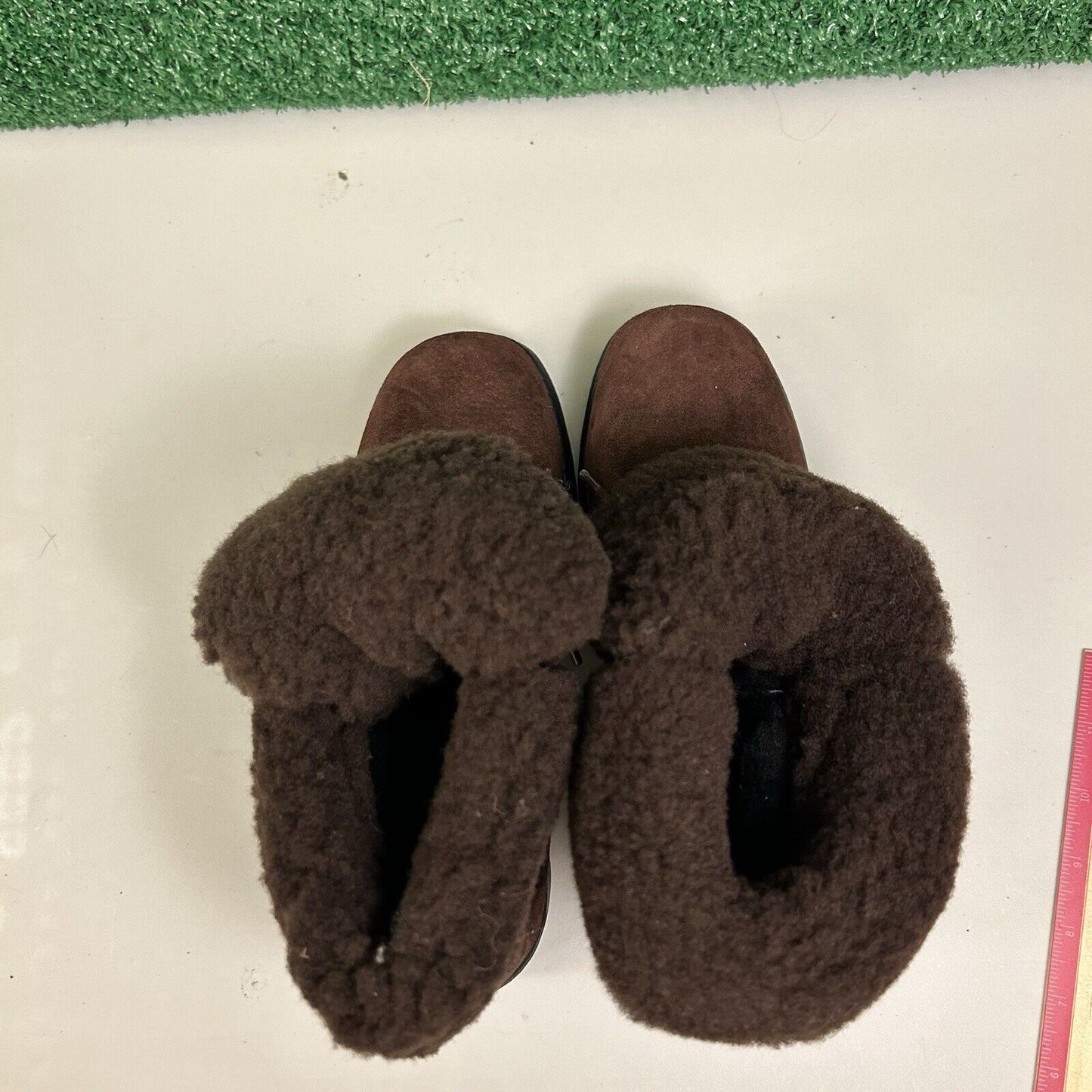 Sorel Combat Ankle Boots Womens 6.5 M Brown Leather Outdoor Fur Trim Comfort