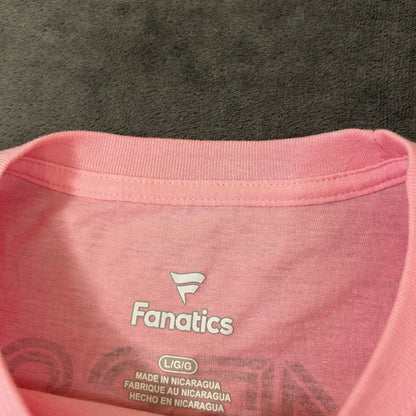 International Miami Messi Shirt Mens Large Pink Short Sleeve Soccer Fanatics NEW