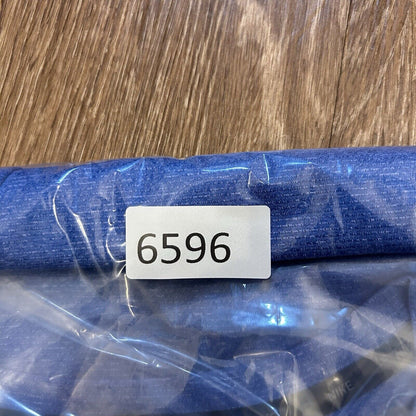 Nike Running Shirt Mens XXL 2XL Blue Black Swoosh Short Sleeve Dri-Fit Athletic