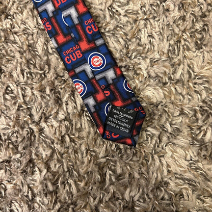 Chicago Cubs Tie Mens Necktie Blue Red Baseball MLB Silk 57" Work