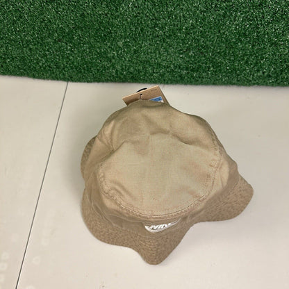 Nike Apex Bucket Hat Mens Medium Tan White Swoosh Outdoor Casual Y2K NEW