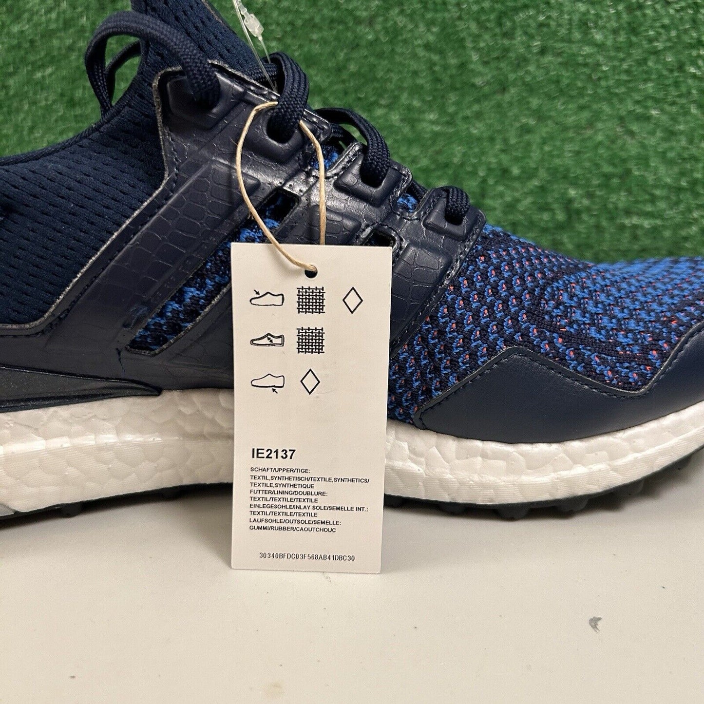 Adidas Ultraboost Golf Mens 12 Navy White Spikeless Shoes Sneakers Athletic NEW