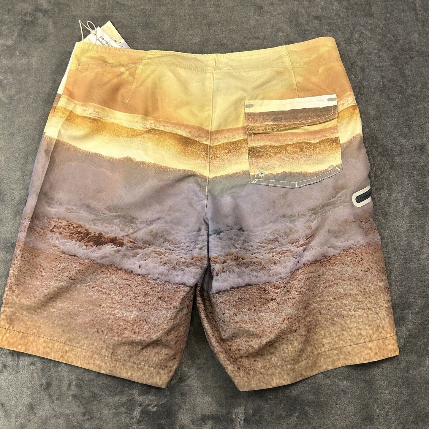 Tommy Bahama Board Shorts Mens 32" Yellow Blue Molokai Sunset Break Swim NEW