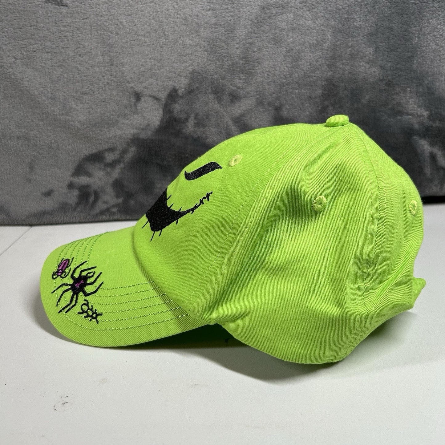 The Nightmare Before Christmas Hat Cap Strap Back Green Black Adjustable Adult