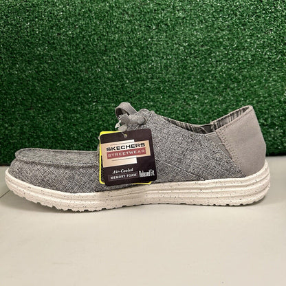 Skechers Melson Planon Mens 9 Gray Shoes Loafers Walking Comfort Slip On NEW