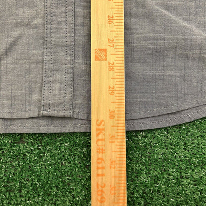 Izod Saltwater Shirt Mens Large Blue Button Up Short Sleeve Relaxed Classics New