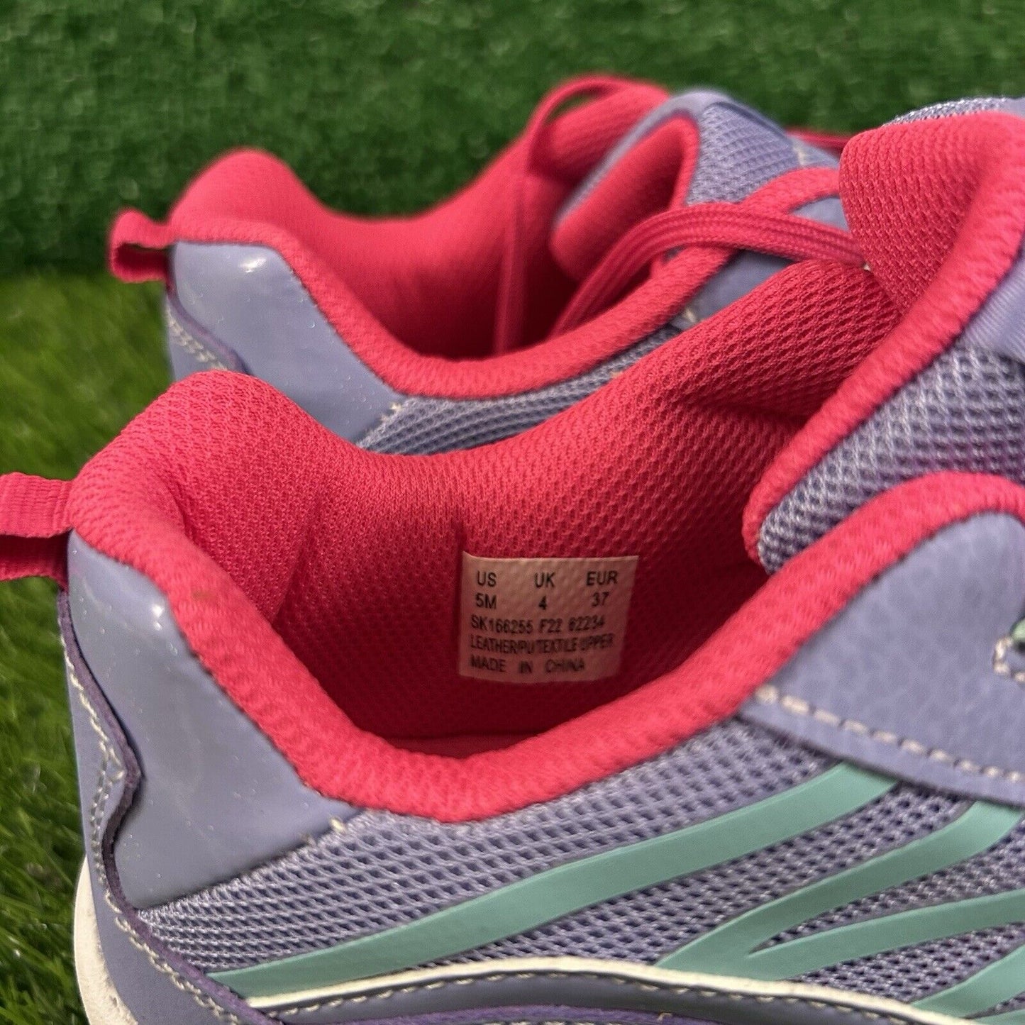 Saucony Dash Kids 5Y Purple Blue Shoes Sneakers Athletic Leather Comfort NEW