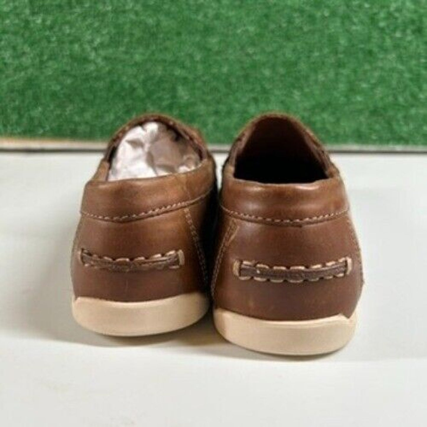 Florsheim Kids Brown Leather Slip On Loafers Casual Dress Shoes Comfort Size 1M