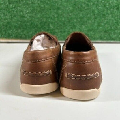 Florsheim Kids Brown Leather Slip On Loafers Casual Dress Shoes Comfort Size 1M