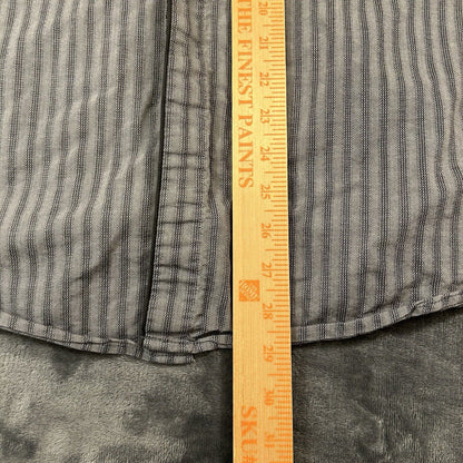 BKE Shirt Mens Extra Large Gray Striped Button Up Long Sleeve Work Slim Fit