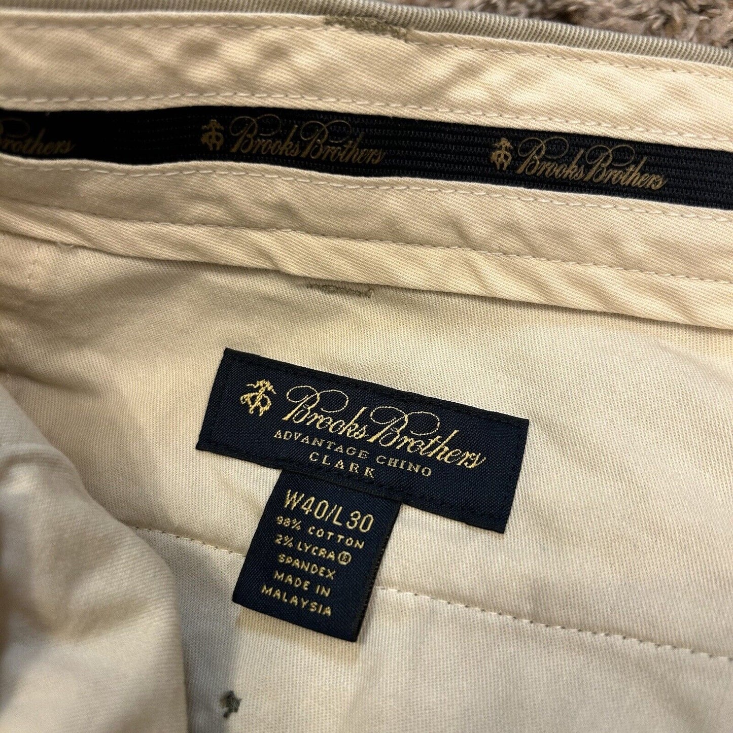 Brooks Brothers Pants Mens 40x30 Brown Advantage Chino Pockets Casual Work