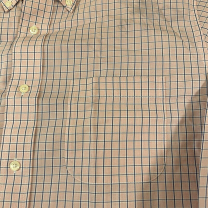 Brooks Brothers Shirt Mens 16 35 Pink Blue Check Button Up Long Sleeve Regent
