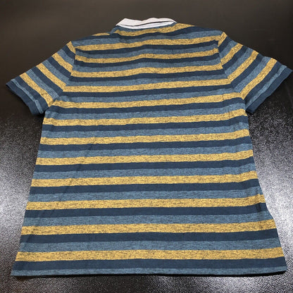 Penguin Munsingwear Shirt Mens Extra Large Blue Yellow Striped Heritage Slim New