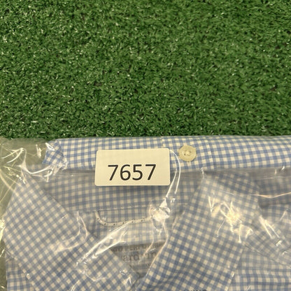 Vineyard Vines On the Go Performance Shirt Mens Small Blue White Check Button Up