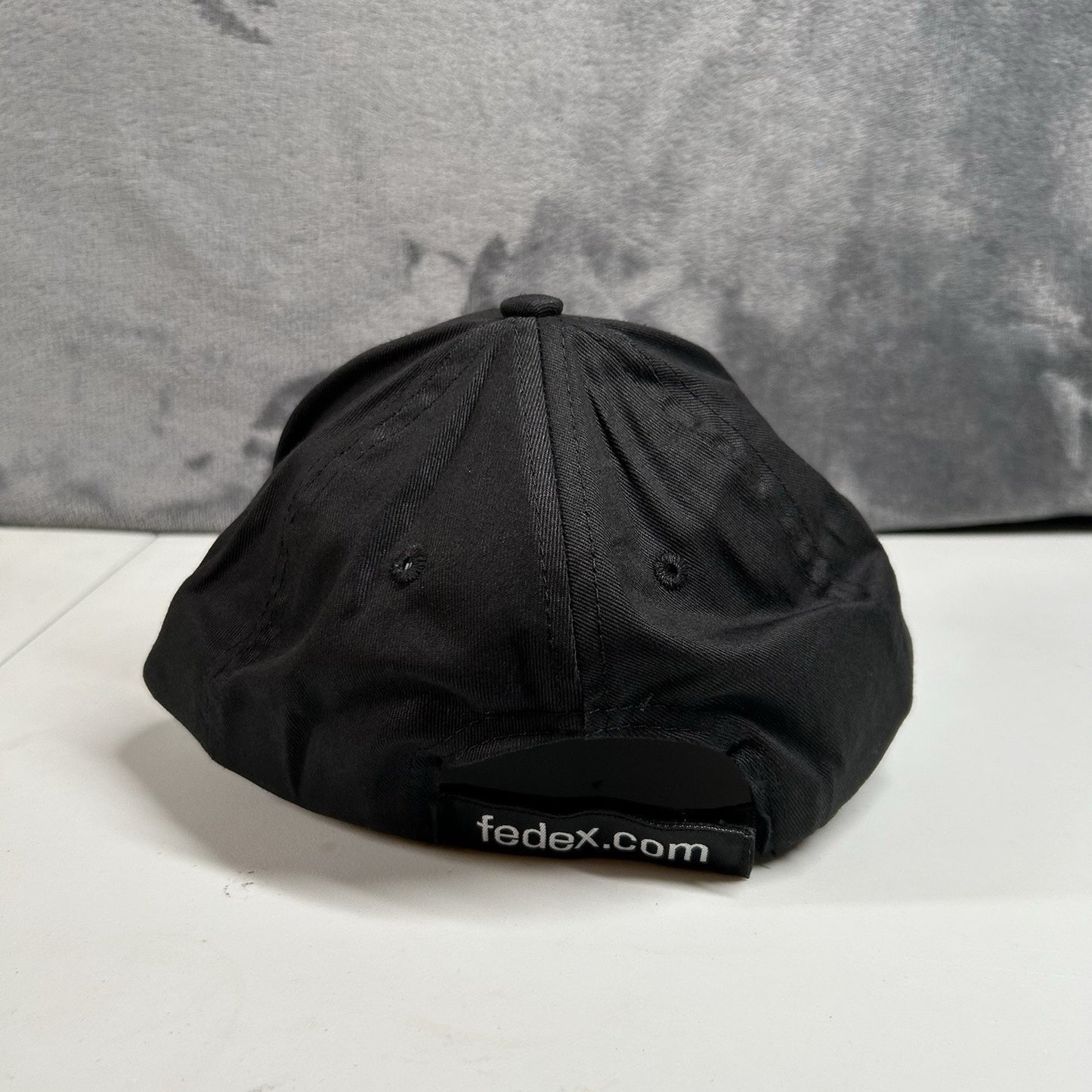 Fedex Ground Baseball Hat Cap Mens Strap Back Black White Employee Curved Brim