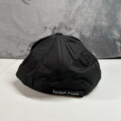 Fedex Ground Baseball Hat Cap Mens Strap Back Black White Employee Curved Brim