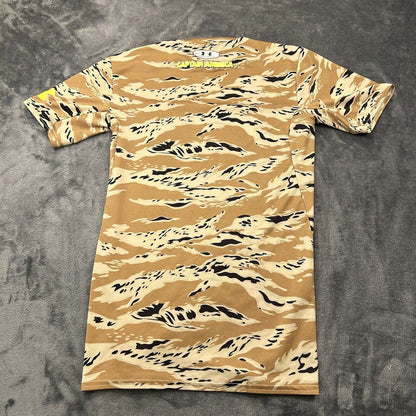 Under Armour Marvel Shirt Mens Medium Brown Black Camo Compression Heatgear Gym