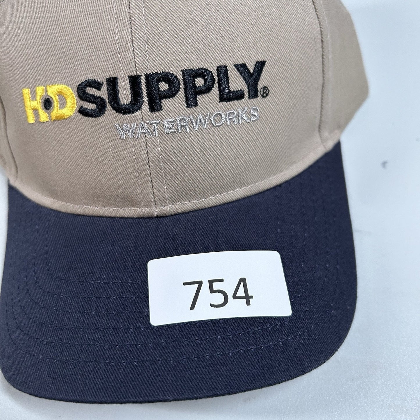 HD Supply Waterworks Baseball Hat Cap Mens Strap Back Brown Navy Adjustable New
