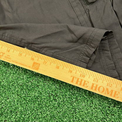 Eddie Bauer Cargo Shorts Mens 32 Gray Casual Outdoor Hiking Trail Nylon Stretch