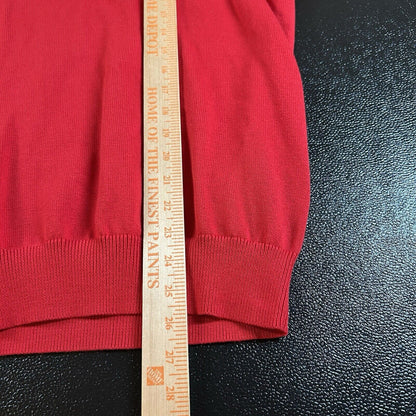 Tommy Hilfiger Sweater Mens Small Red Knit 1/4 Zip Sweatshirt Pullover NEW $79