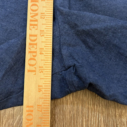 Gap Easy Chino Shorts Mens XXL 2XL 42" Blue Linen Beach Comfort Casual NEW