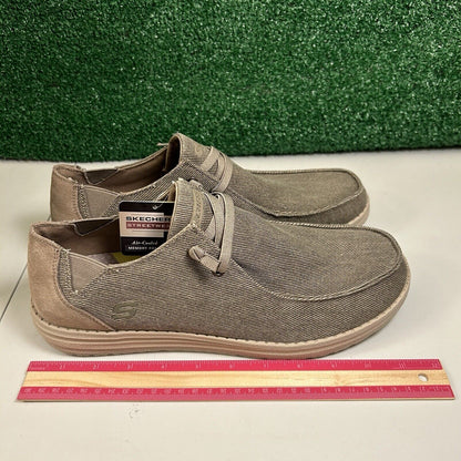 Skechers Melson Raymon Mens 11 Khaki Shoes Loafers Walking Comfort Slip On NEW