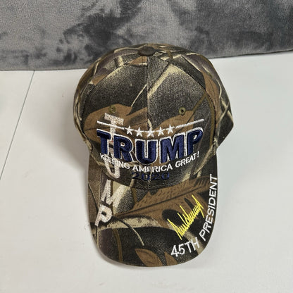 Trump Keep America Great Hat Cap Men Strap Back Green Brown Camo Hunting Outdoor