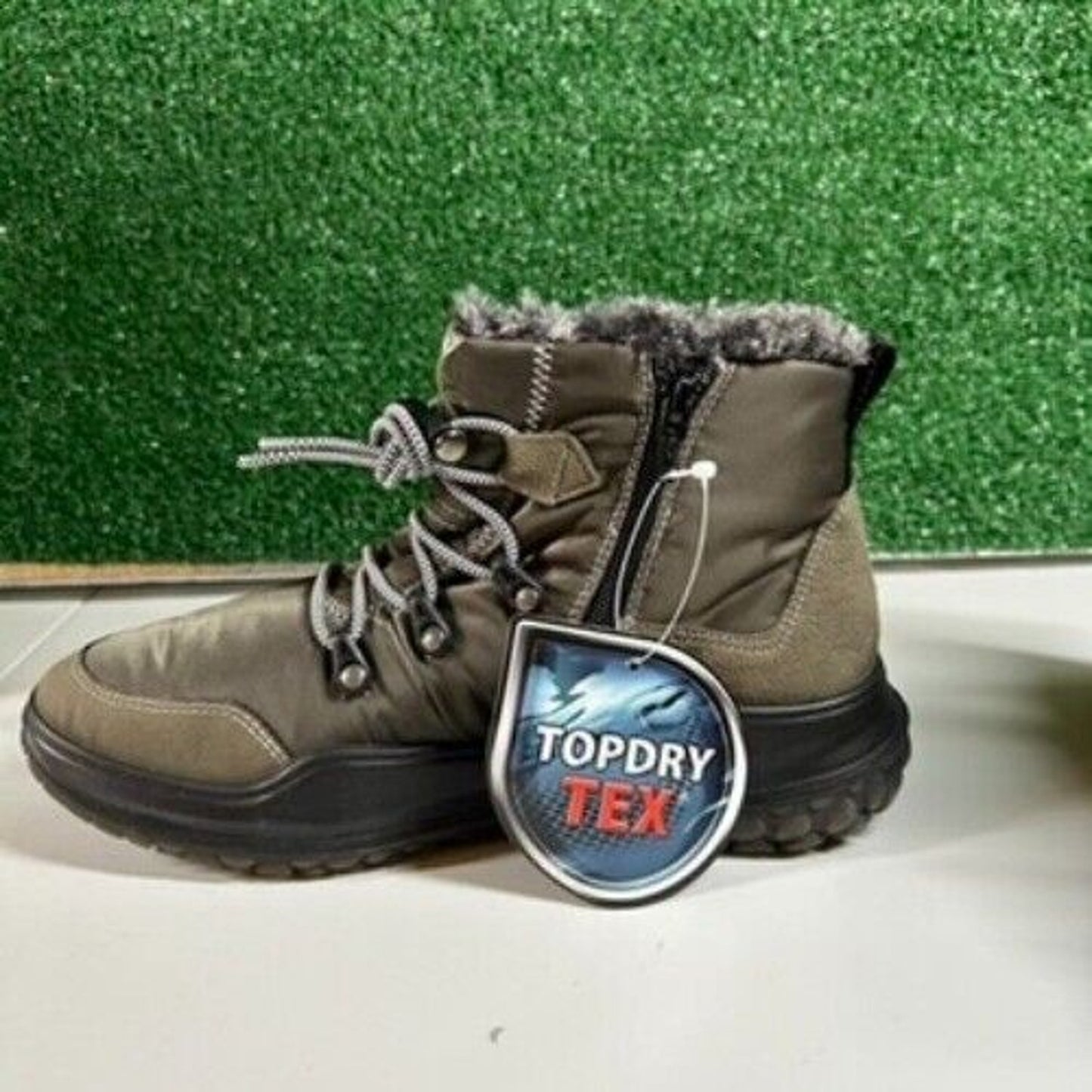 Romika Marla Waterproof Boots TopDry Tex Ankle Booties Green Womens 6.5 / 37 EU