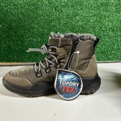 Romika Marla Waterproof Boots TopDry Tex Ankle Booties Green Womens 6.5 / 37 EU