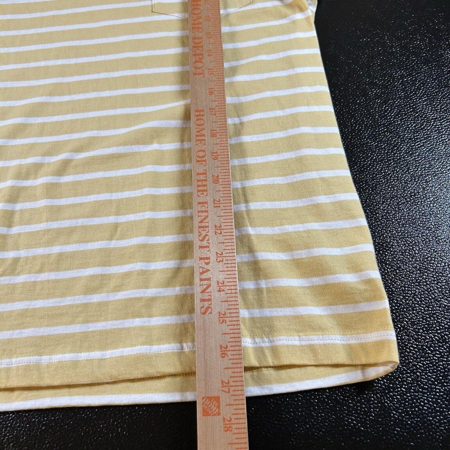 Hurley Shirt Men Small Yellow White Striped Yarn Dye Short Sleeve Pocket Tee New