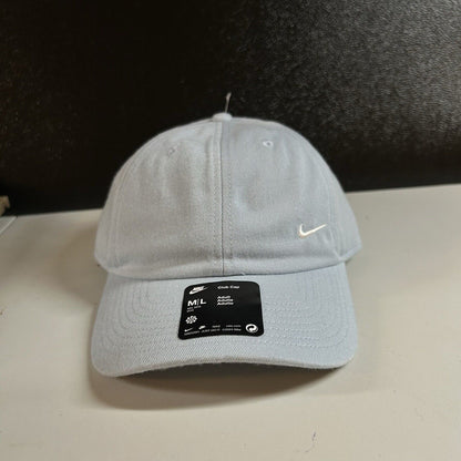 Nike Club Hat Cap Adult Medium Large Light Blue Strapback Swoosh Adjustable NEW