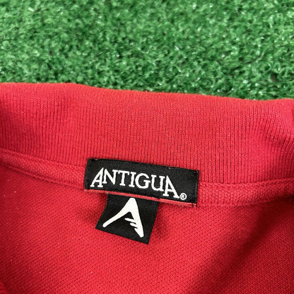 St Louis Cardinals Polo Shirt Mens Large Red Short Sleeve Antigua MLB Baseball