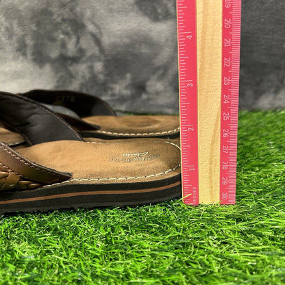 Clarks Fenner Nerice Sandals Womens 10 M Brown Leather Flip Flops Casual Comfort